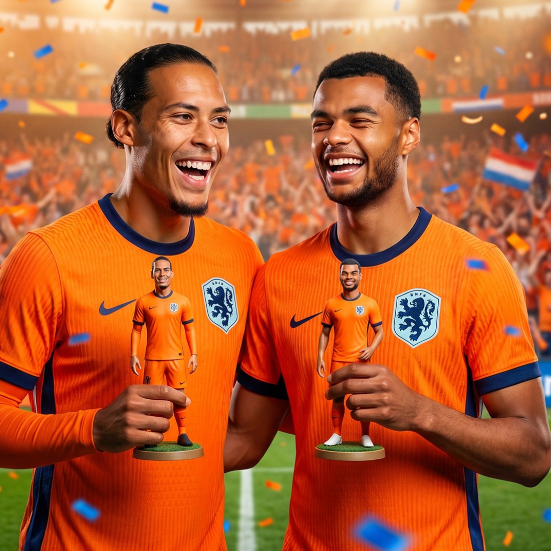 Oranje WK Minu - 3D poppetje in shirt van het Nederlands elftal